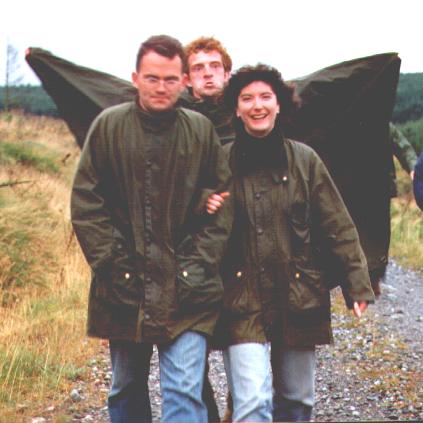 Amanda and Derek unaware of the danger behind them