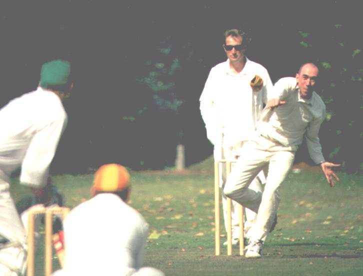 Jim putting everything into his follow-through