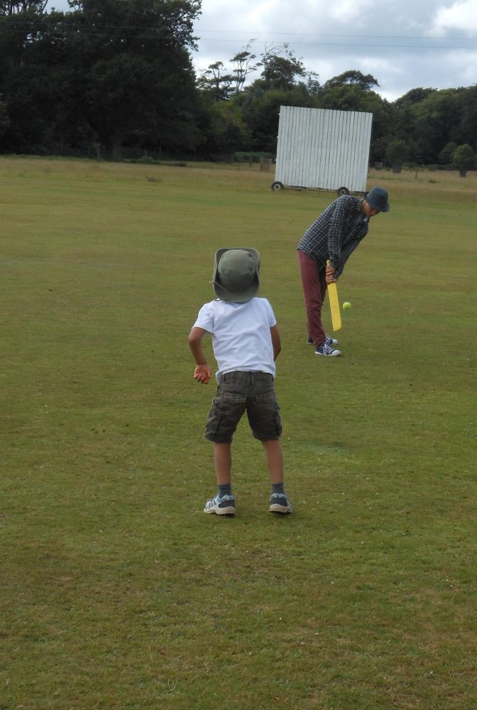 Matthew bowls to Fraser