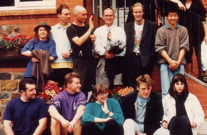 A dissolute bunch outside a Devon pub