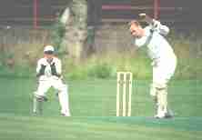 Oliver hits out in a rare aggressive moment at Clackmannan, 2000