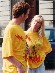 Kev and Annie model the 1995 T-shirt